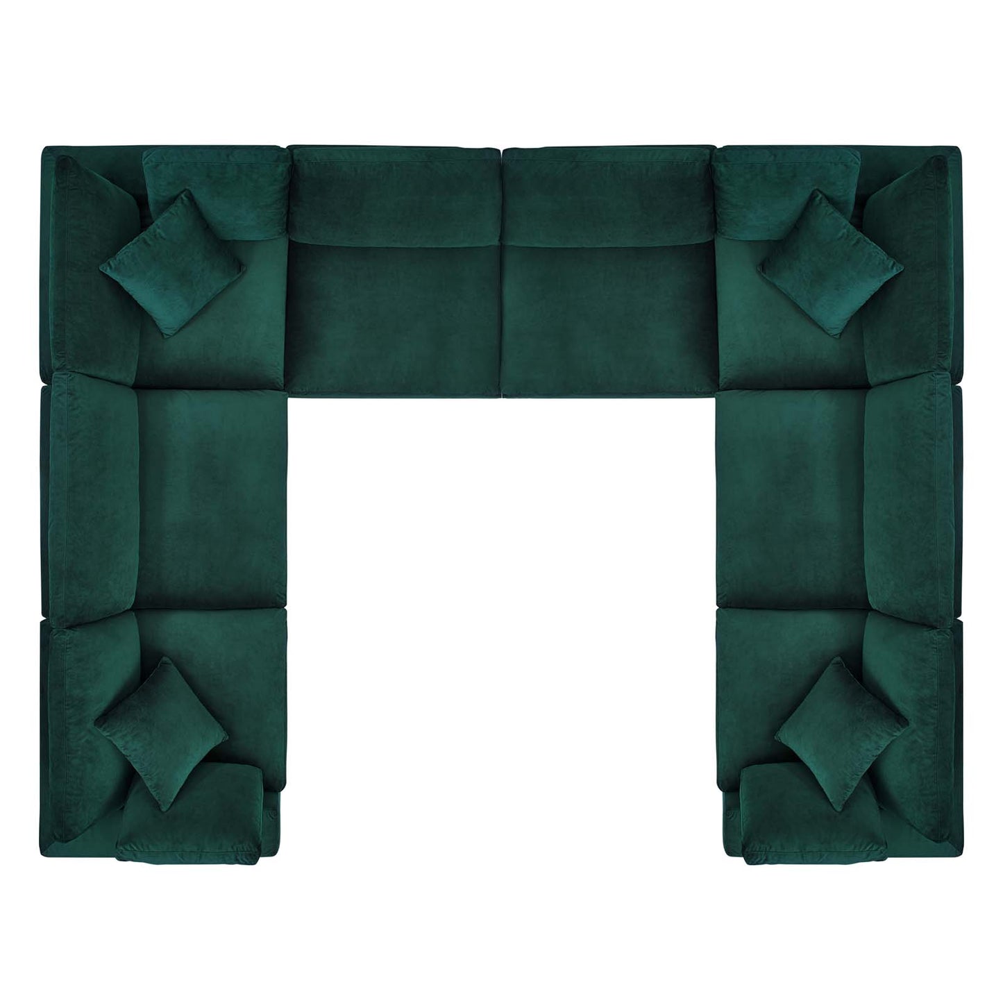 Commix Down Filled Overstuffed Performance Velvet 	8-Piece Sectional Sofa