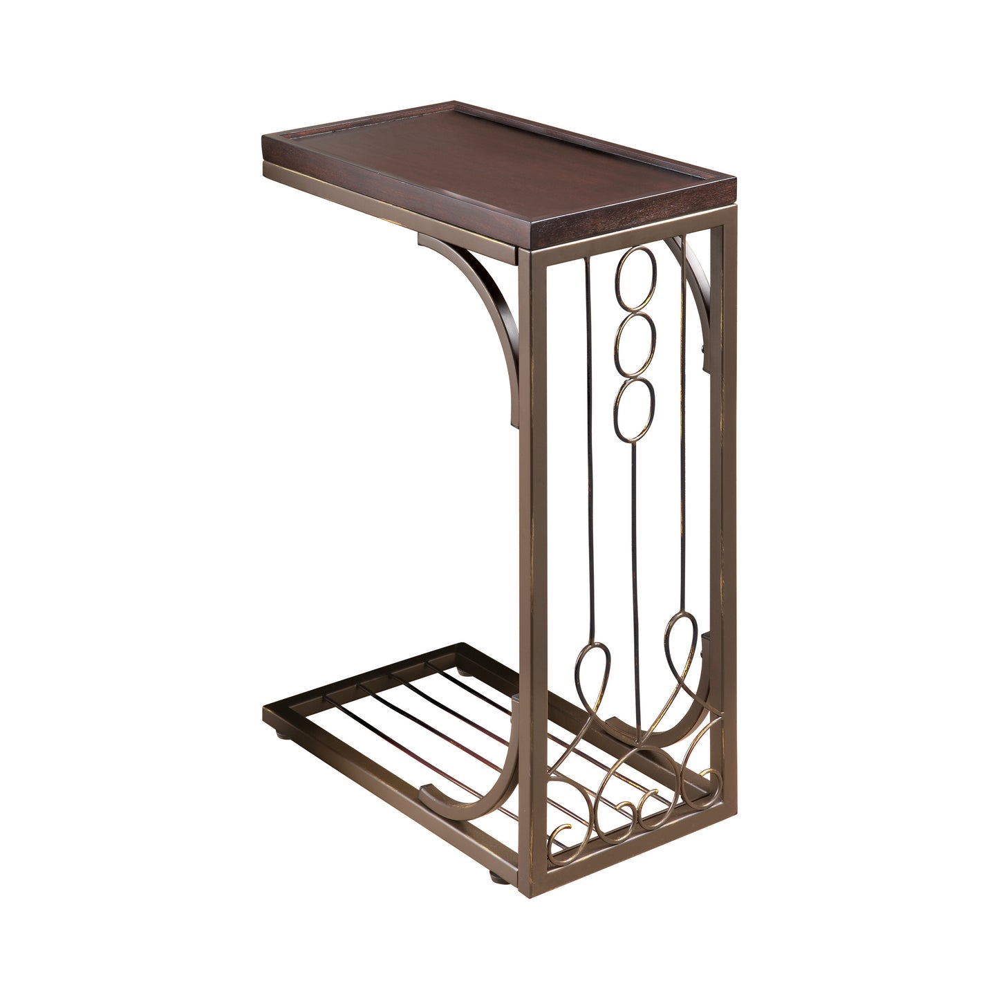 Accent Table Brown and Burnished Copper