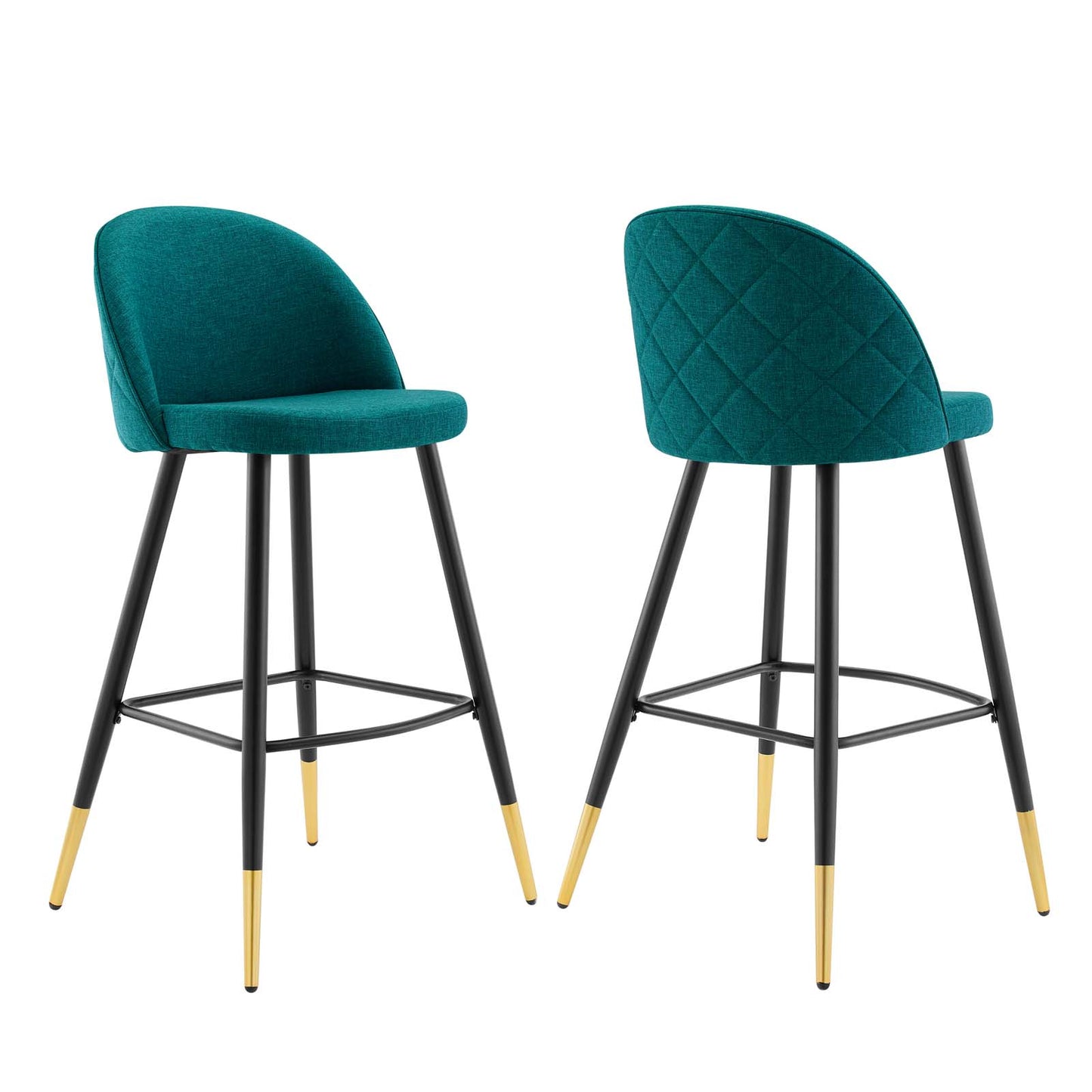 Cordial Fabric Bar Stools - Set of 2