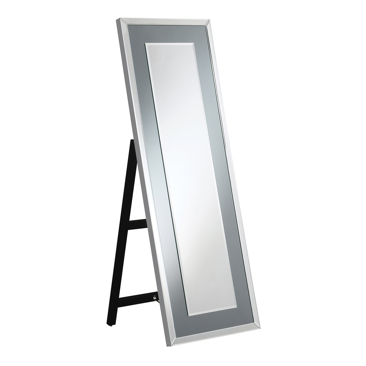Rectangular Cheval Mirror with LED Light Silver