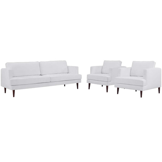 Agile 3 Piece Upholstered Fabric Set