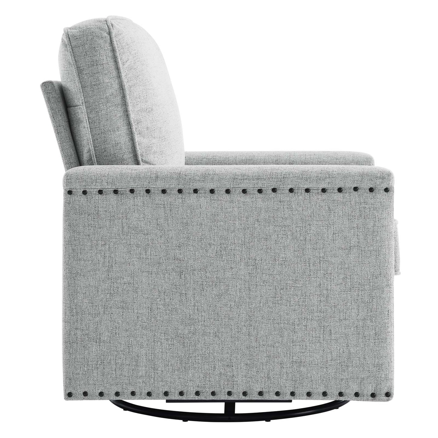 Ashton Upholstered Fabric Swivel Chair