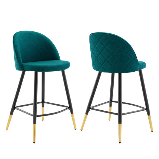 Cordial Fabric Counter Stools - Set of 2