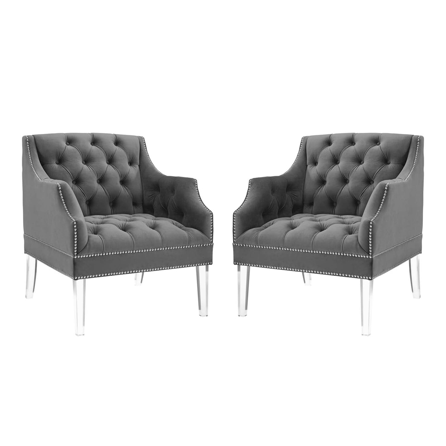 Proverbial Armchair Performance Velvet Set of 2