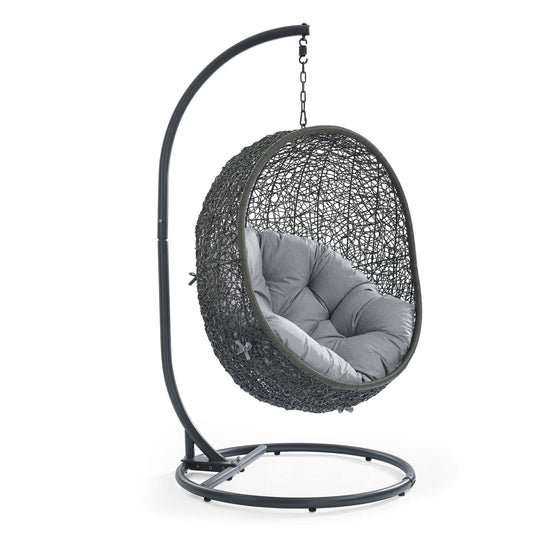 Hide Outdoor Patio Sunbrella® Swing Chair With Stand