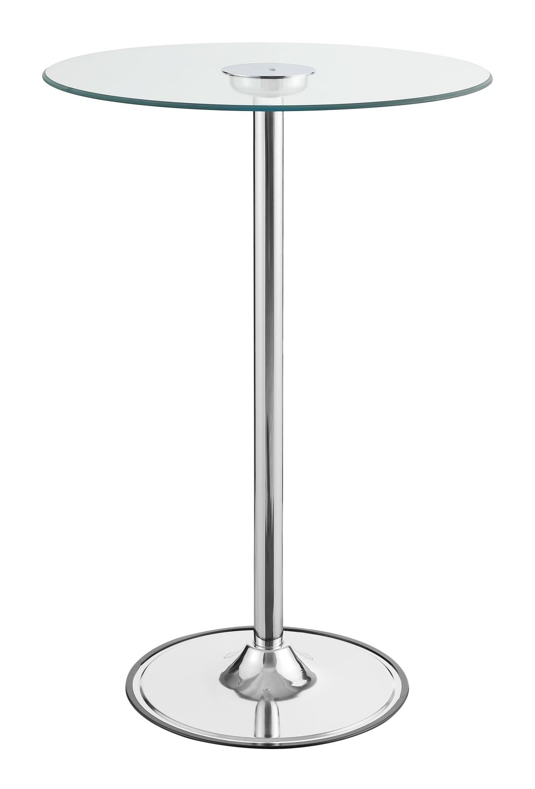 Thea LED Bar Table Chrome and Clear