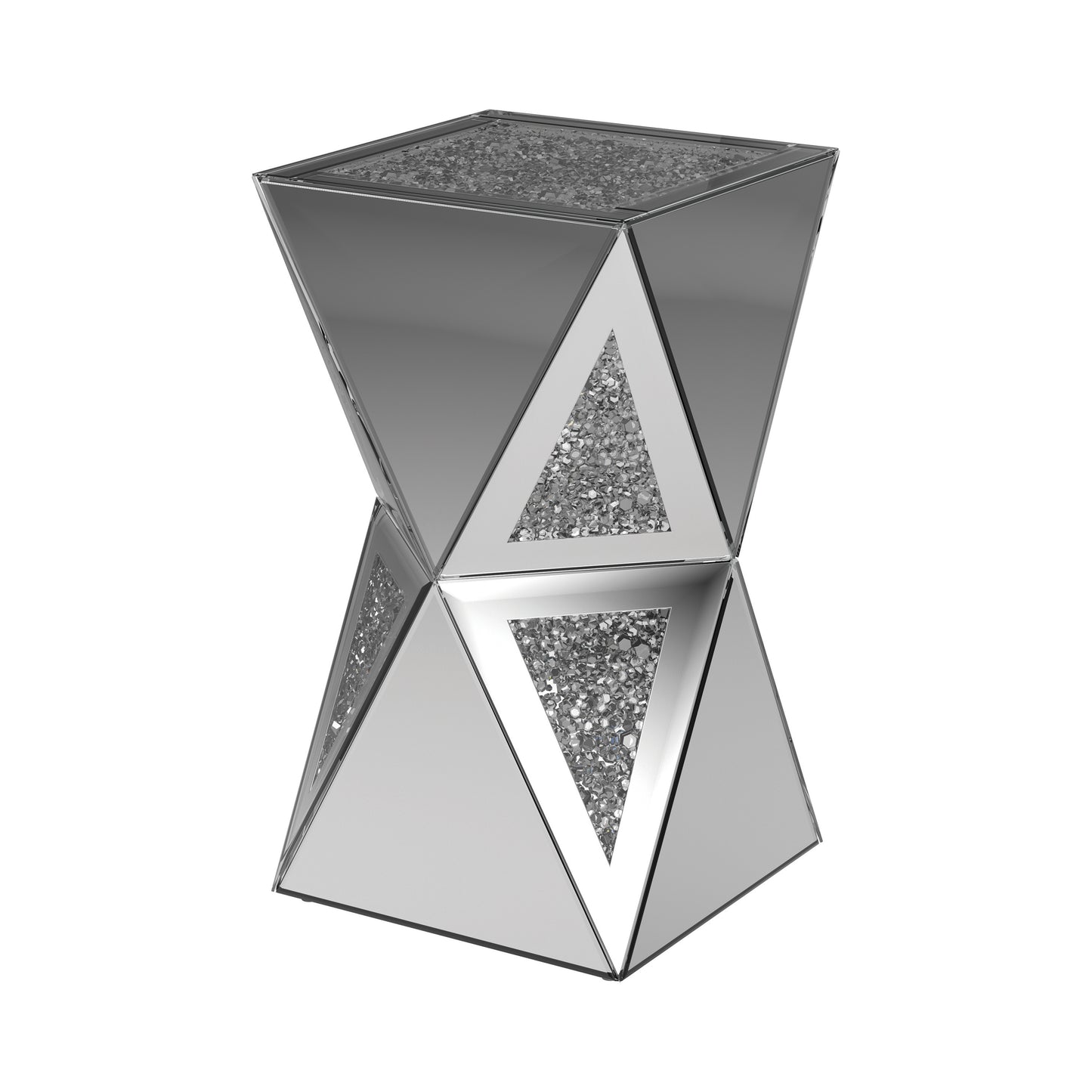 Geometric Side Table Silver