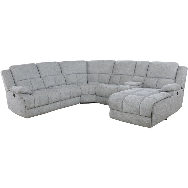 Belize 6-piece Pillow Top Arm Motion Sectional Grey