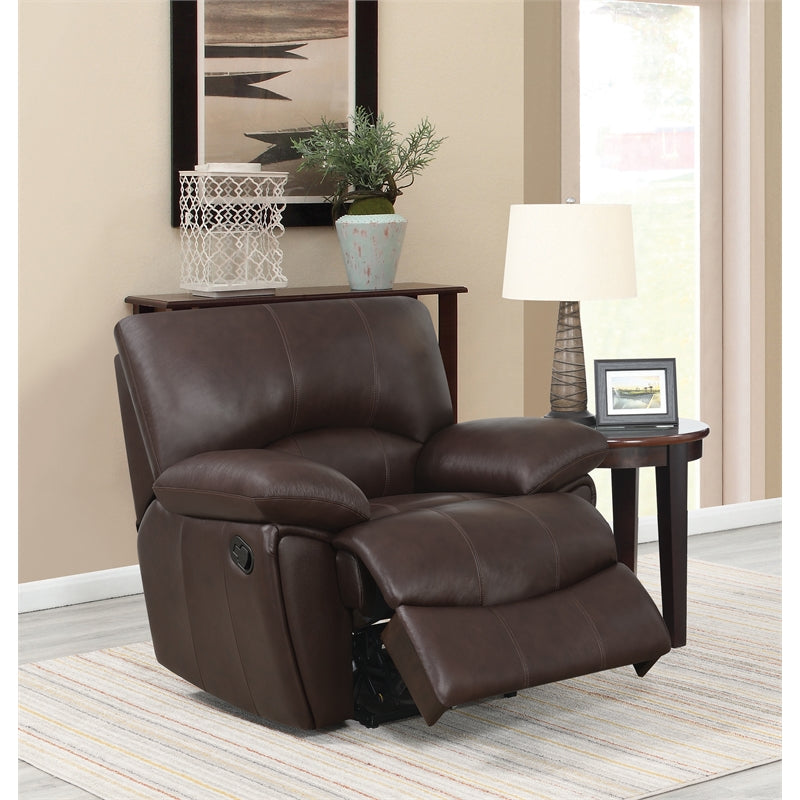 Clifford Pillow Top Arm Recliner Chocolate