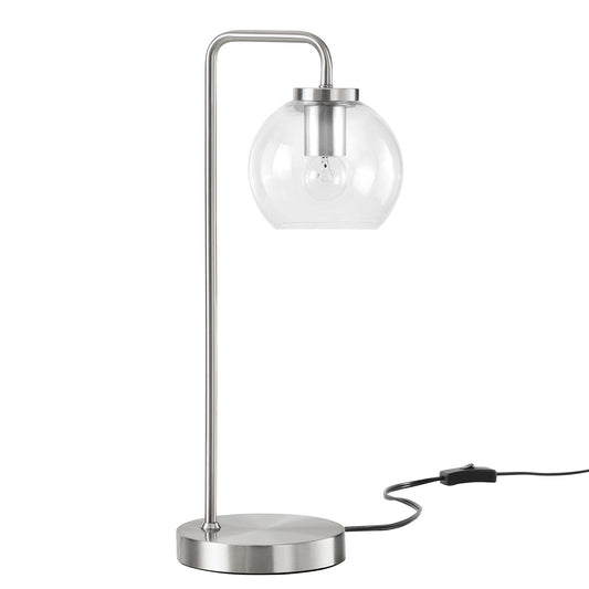 Silo Glass Globe Glass and Metal Table Lamp