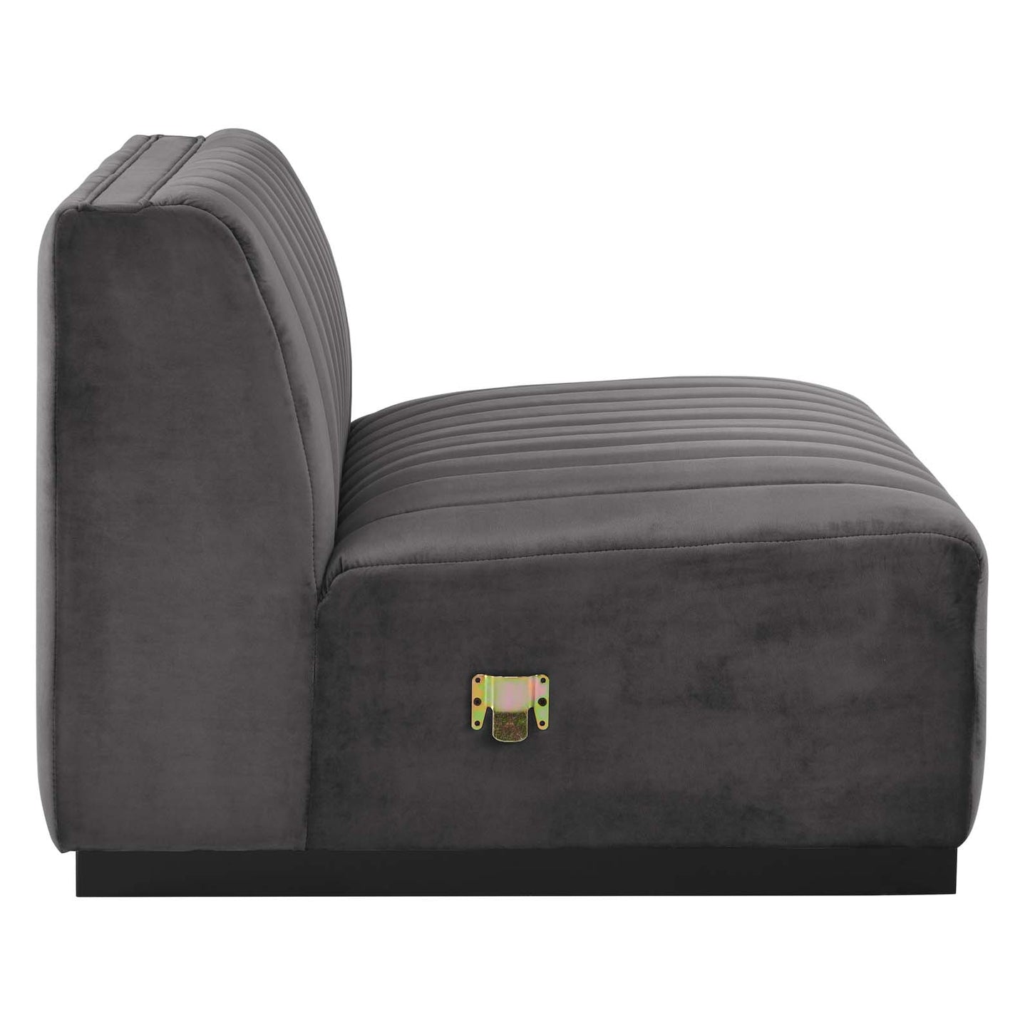 Conjure Channel Tufted Performance Velvet Armless Chair