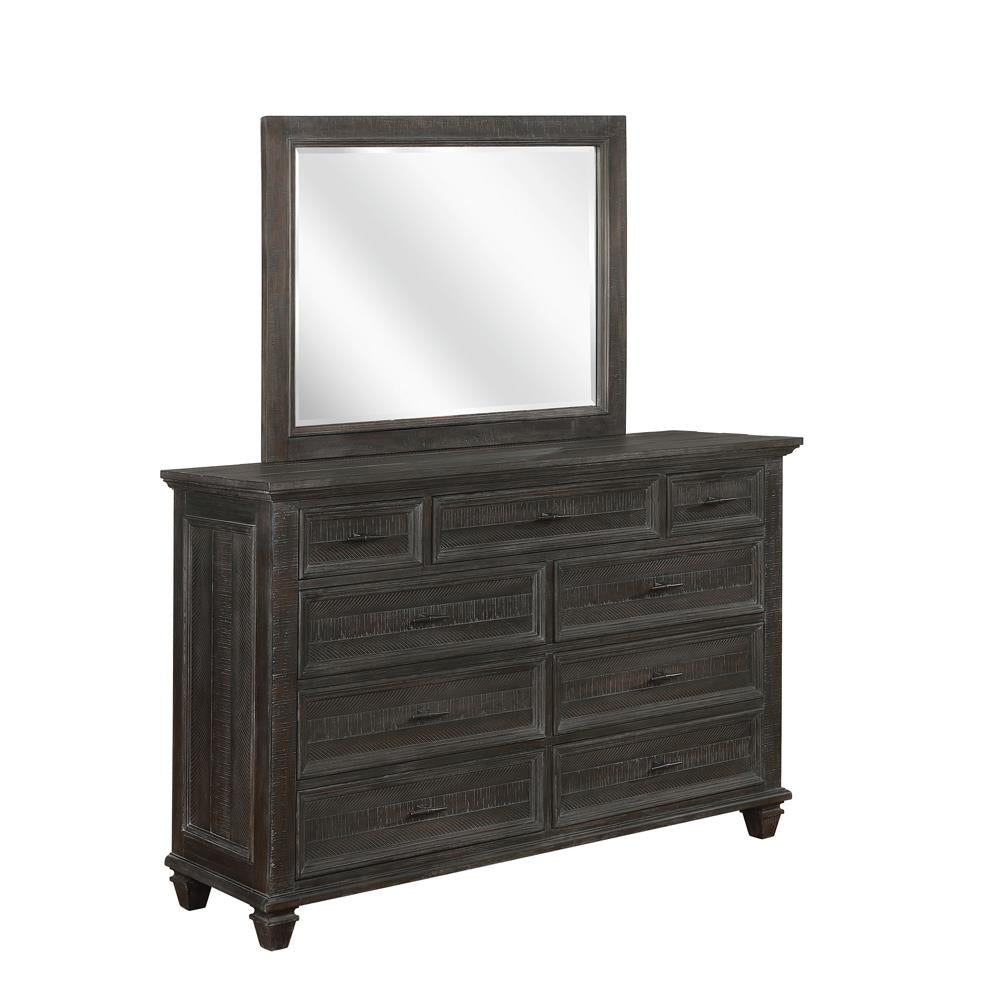 Atascadero Rectangular Mirror Weathered Carbon