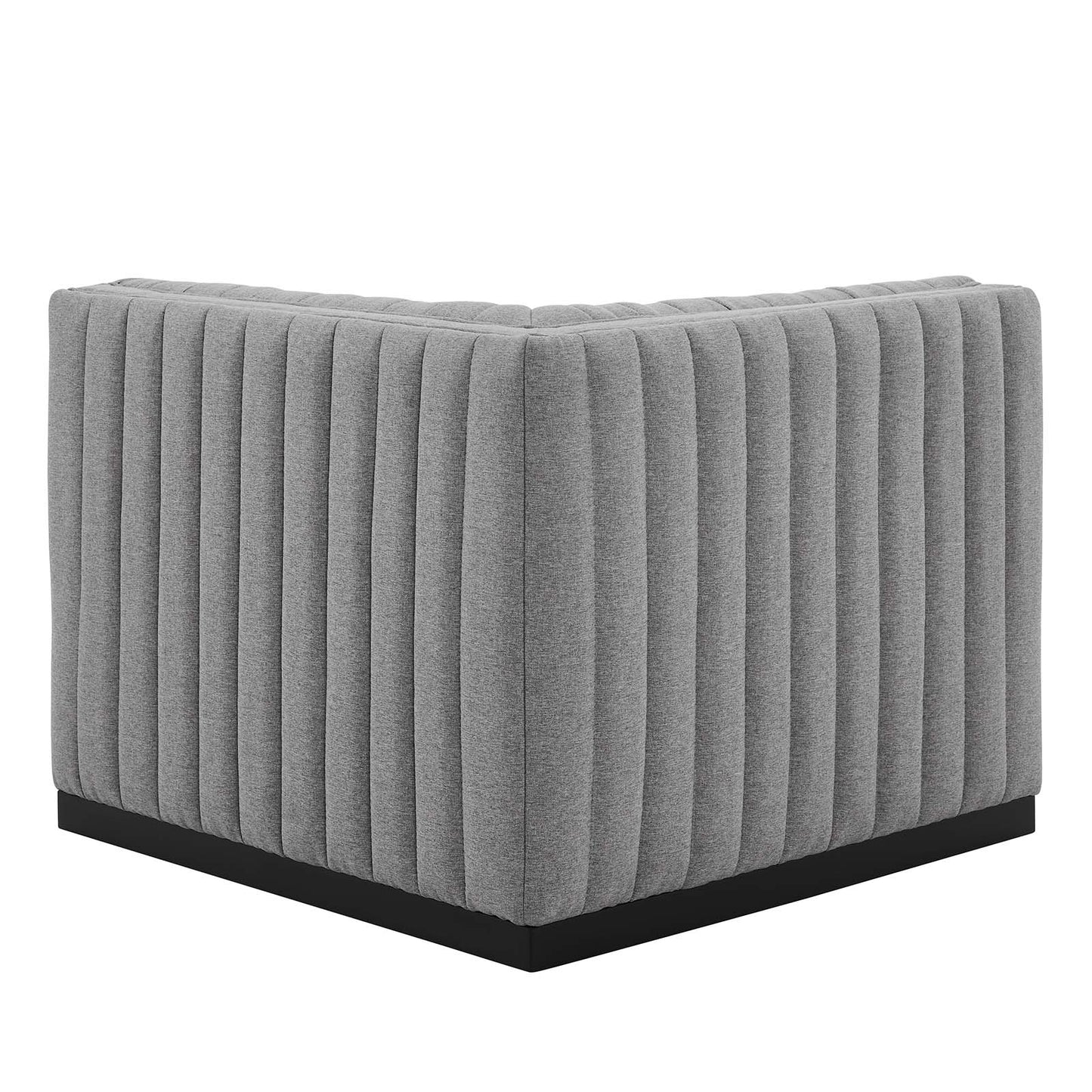 Conjure Channel Tufted Upholstered Fabric Right Corner Chair