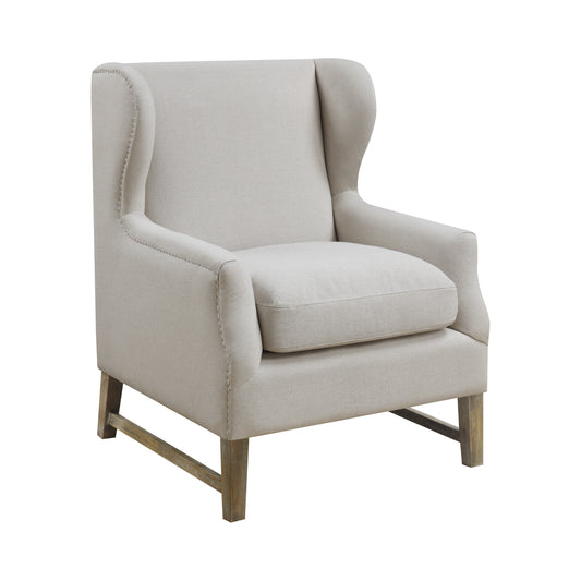 Wing Back Accent Chair Cream