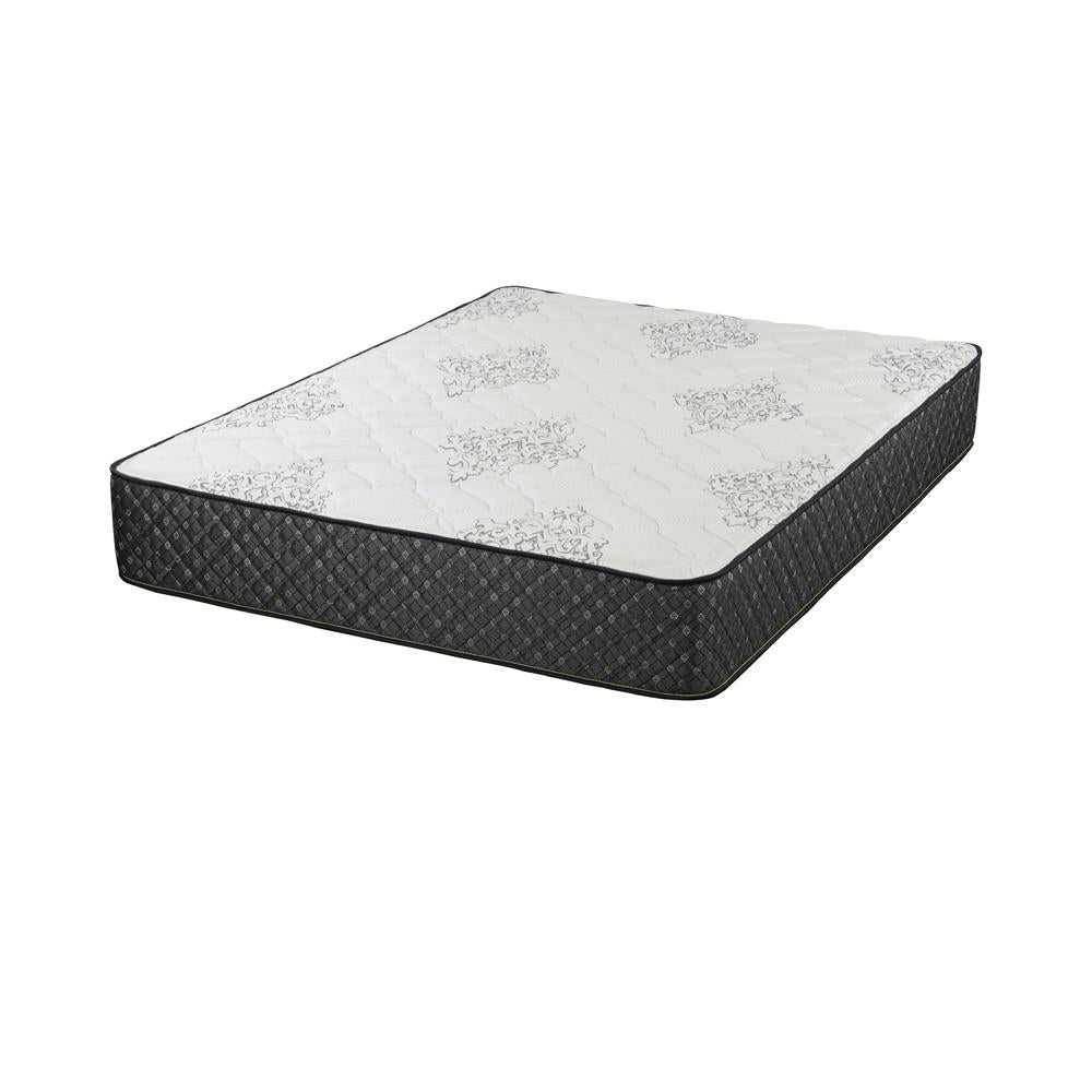 Aspen 12.25" Full Mattress White and Black