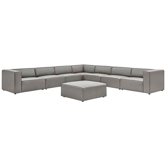 Mingle Vegan Leather 8-Piece Sectional Sofa Set