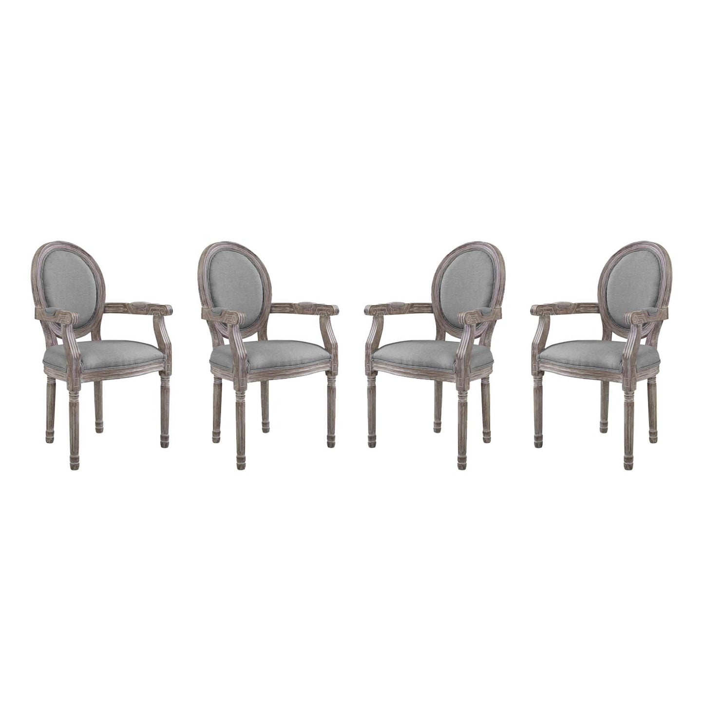 Emanate Dining Armchair Upholstered Fabric Set of 4