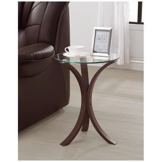 Round Accent Table Cappuccino