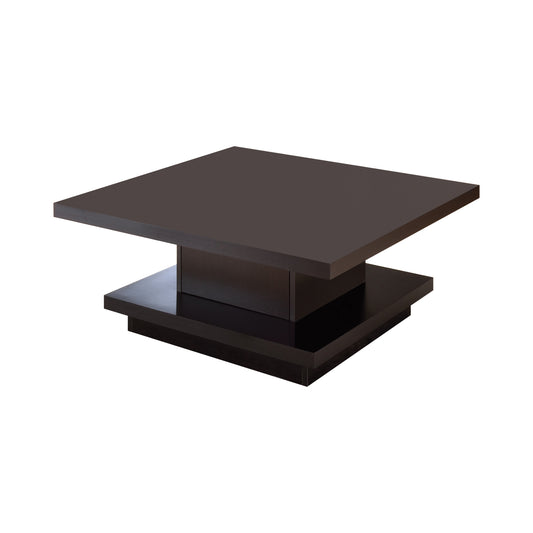 Pedestal Square Coffee Table Cappuccino