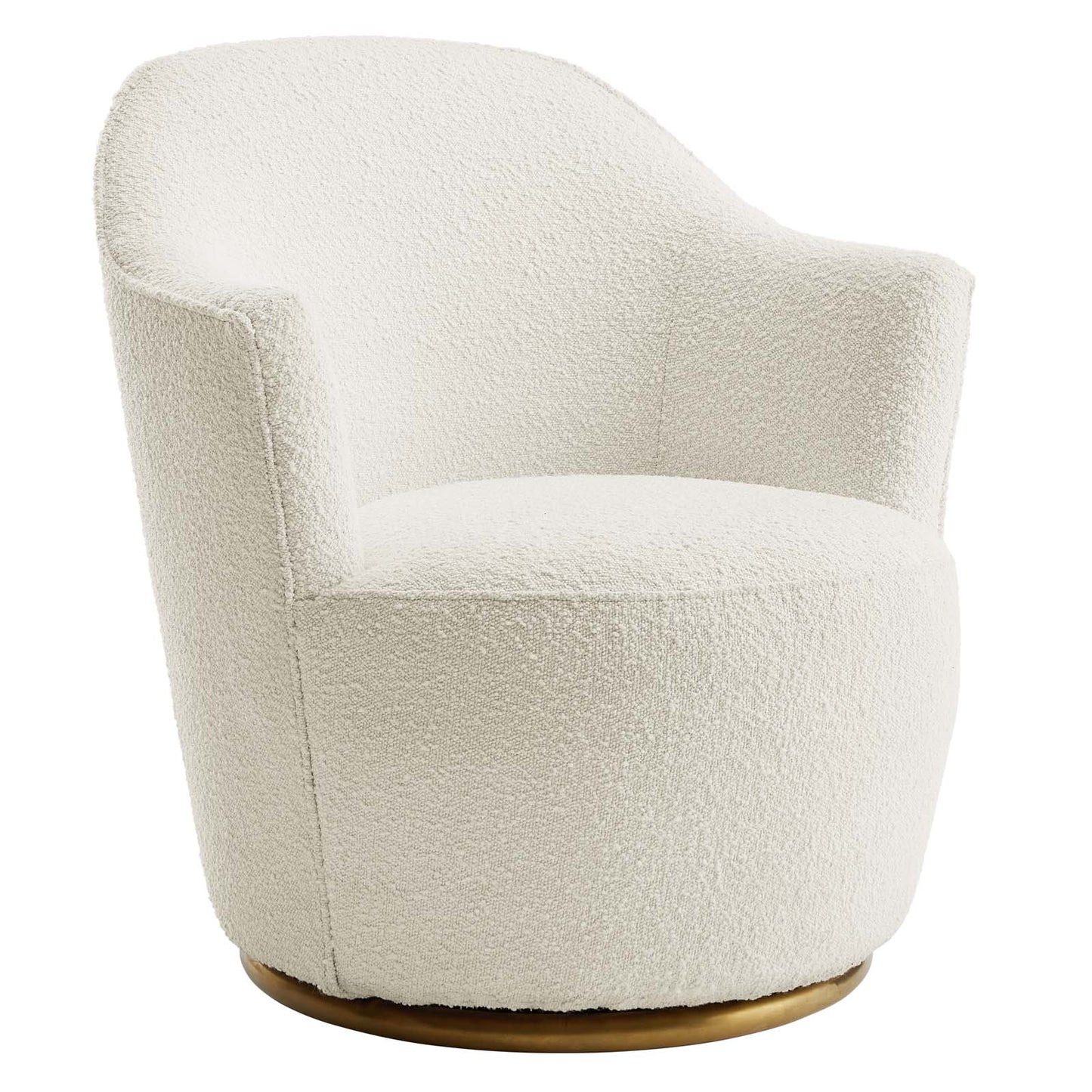 Nora Boucle Upholstered Swivel Chair