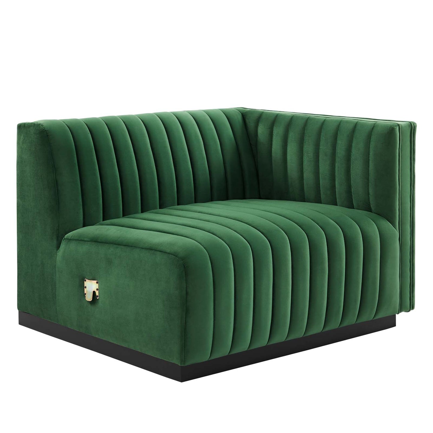 Conjure Channel Tufted Performance Velvet Right-Arm Chair