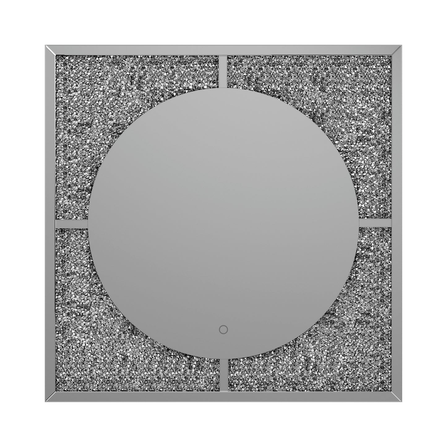 LED Wall Mirror Silver and Black