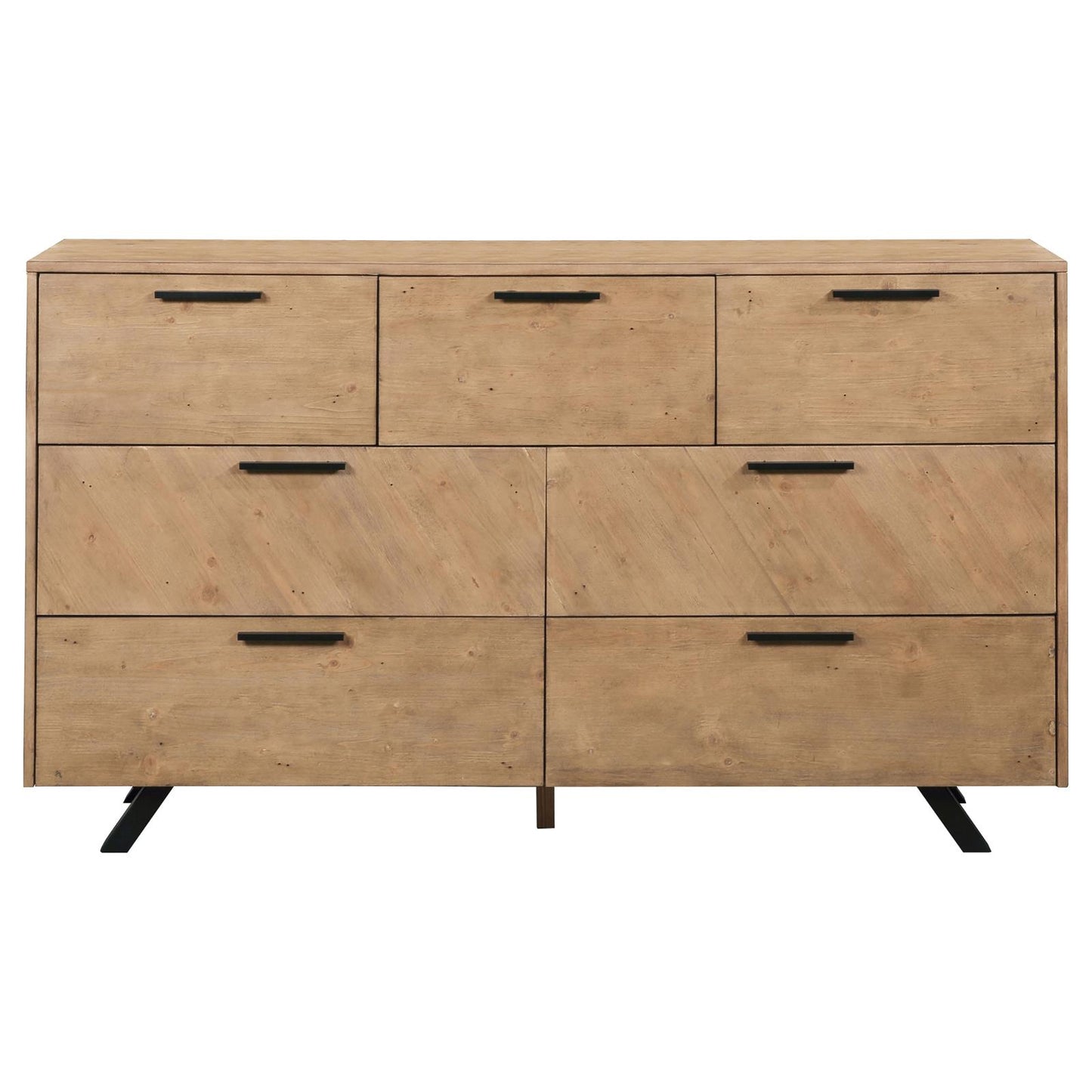 Taylor 7-drawer Rectangular Dresser Light Honey Brown