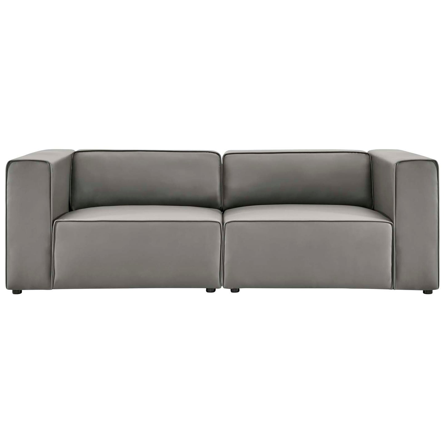 Mingle Vegan Leather 2-Piece Sectional Sofa Loveseat