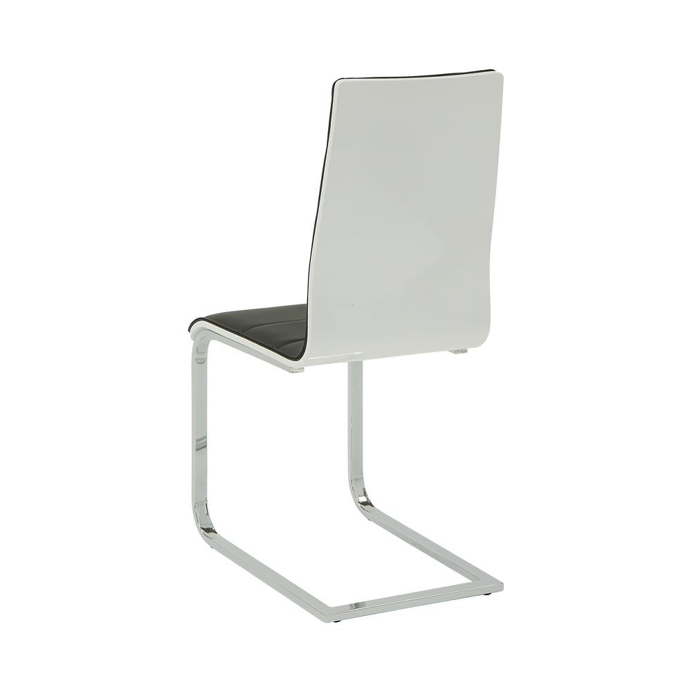 Broderick Upholstered Side Chairs Black and White (Set of 4)
