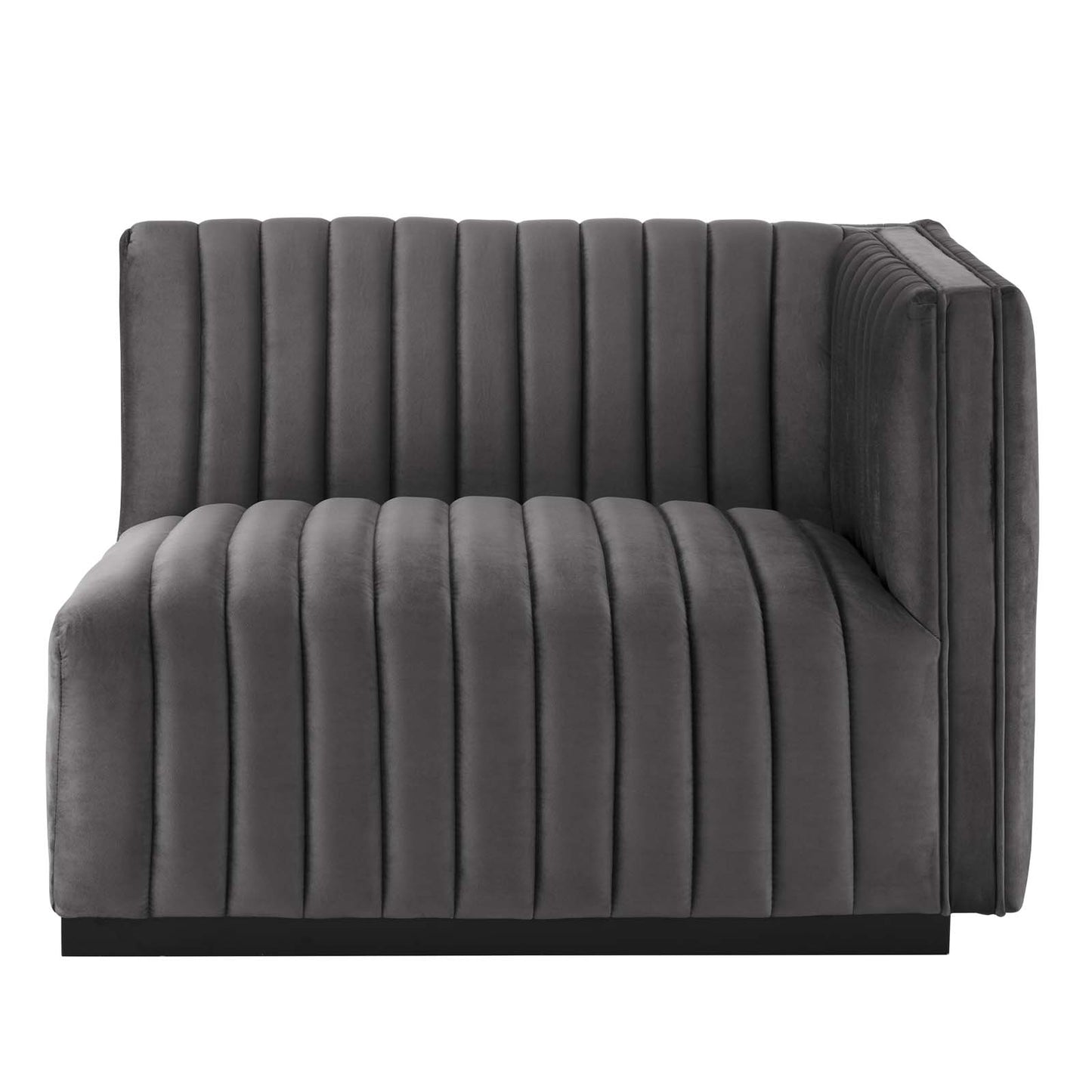 Conjure Channel Tufted Performance Velvet Right-Arm Chair