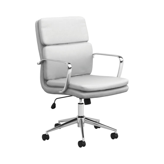 Standard Back Upholstered Office Chair White