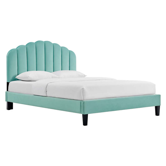 Daisy Performance Velvet Twin Platform Bed