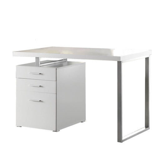 Brennan 3-drawer Office Desk White