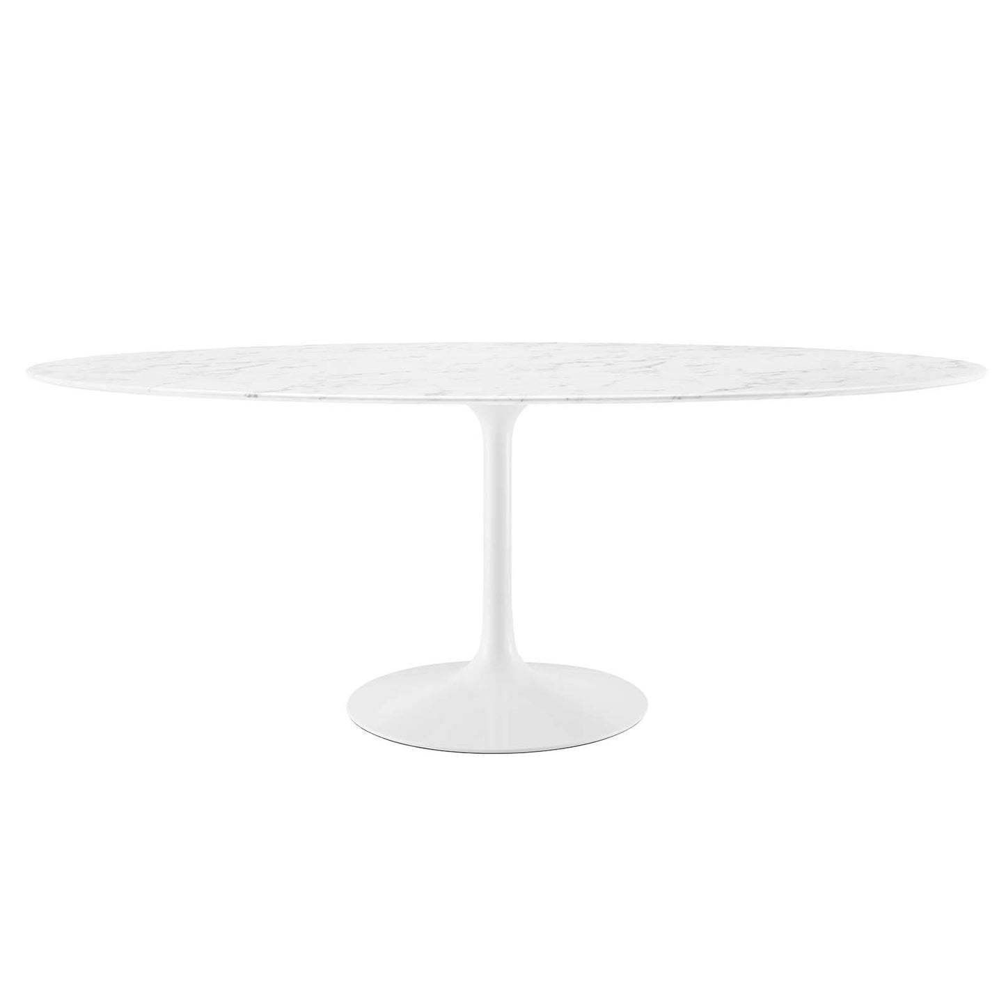 Lippa 78" Oval Artificial Marble Dining Table