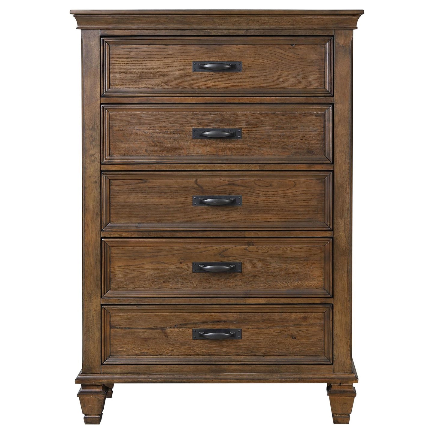 Franco 5-drawer Chest Burnished Oak