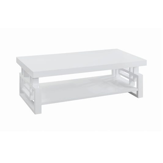 Rectangular Coffee Table High Glossy White