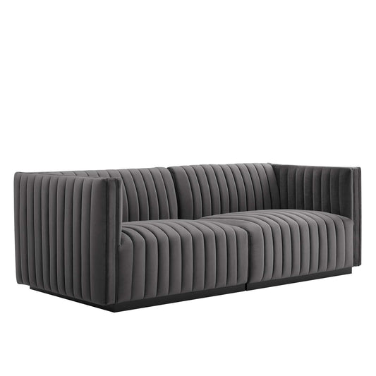 Conjure Channel Tufted Performance Velvet Loveseat