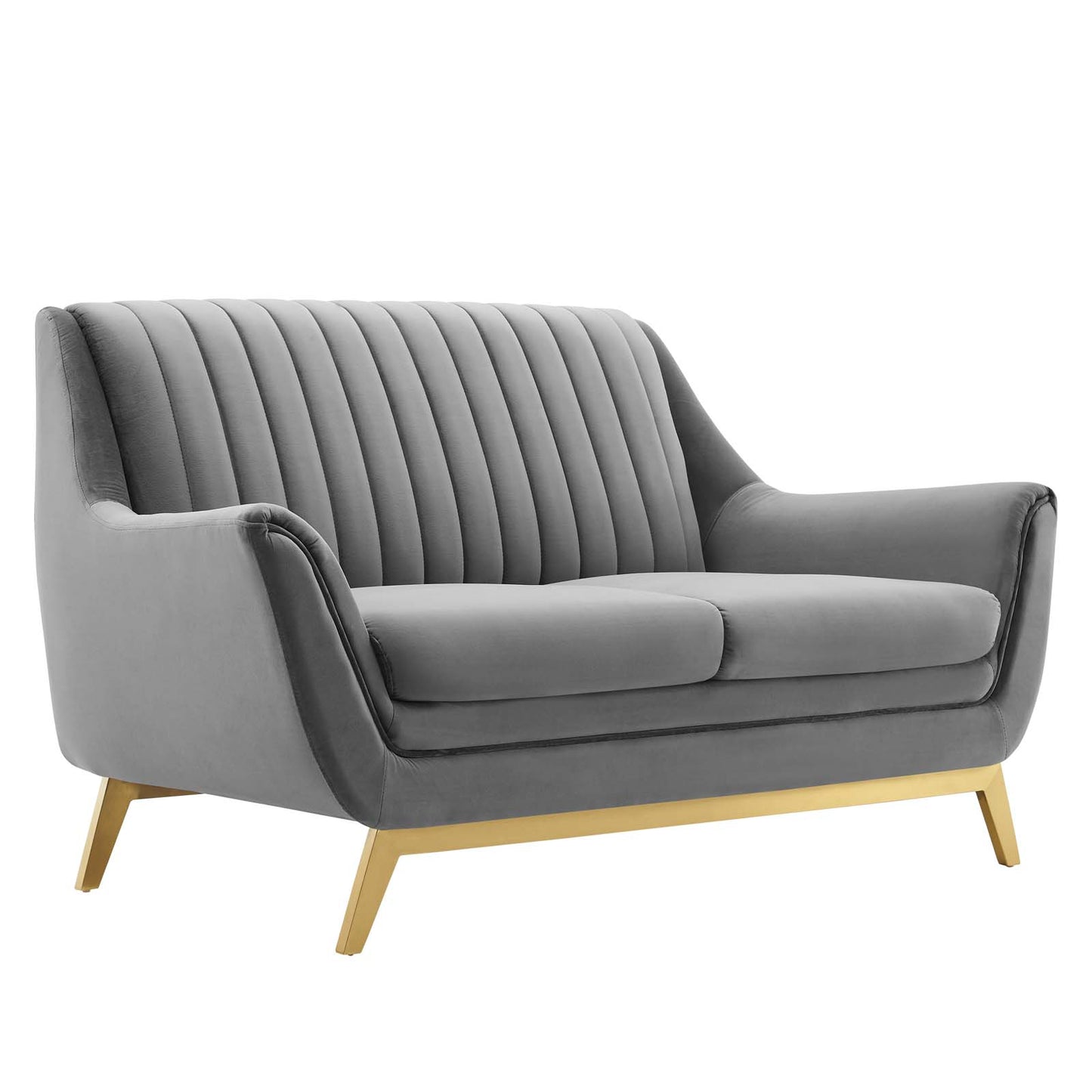 Winsome Channel Tufted Performance Velvet Loveseat