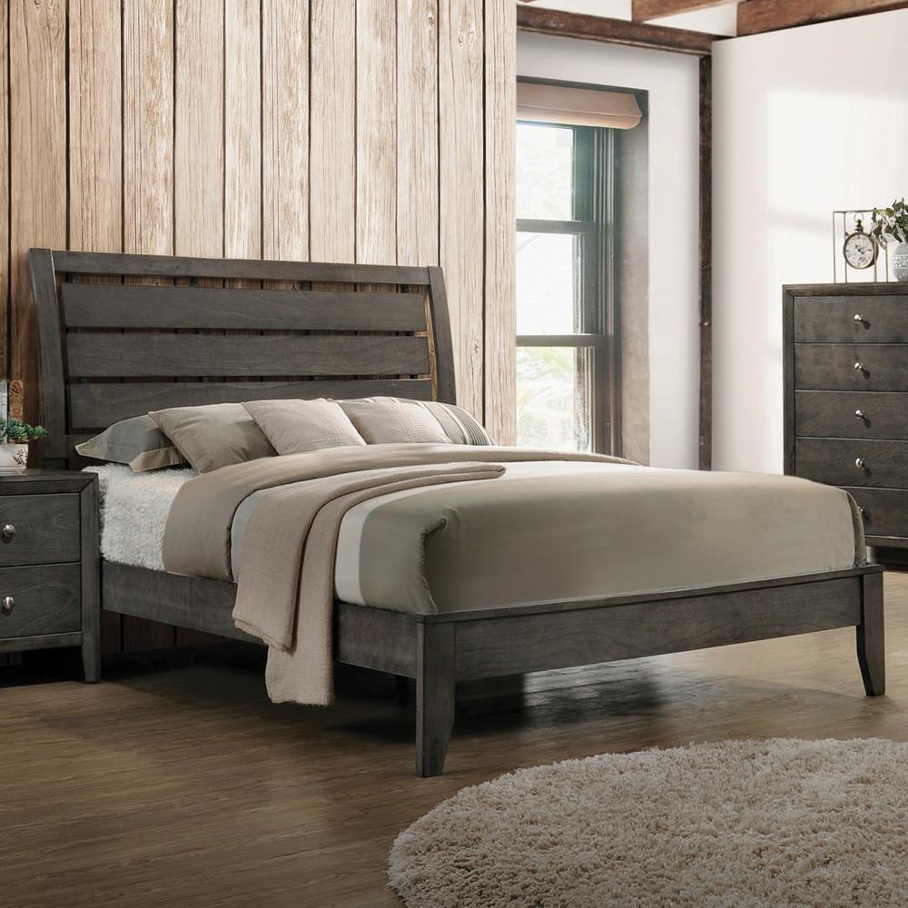 Serenity Twin Panel Bed Mod Grey