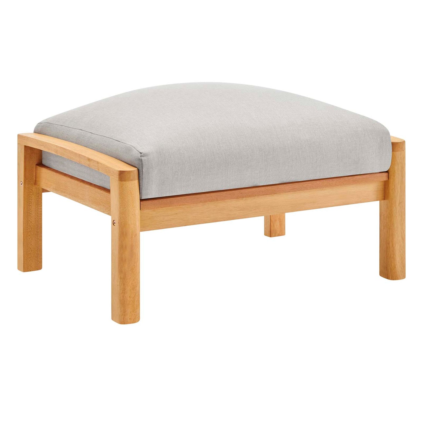 Orlean Outdoor Patio Eucalyptus Wood Ottoman