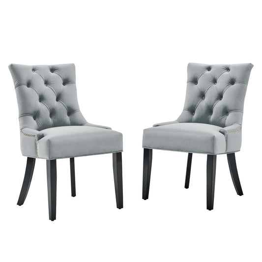 Regent Tufted Performance Velvet Dining Side Chairs - Set of 2