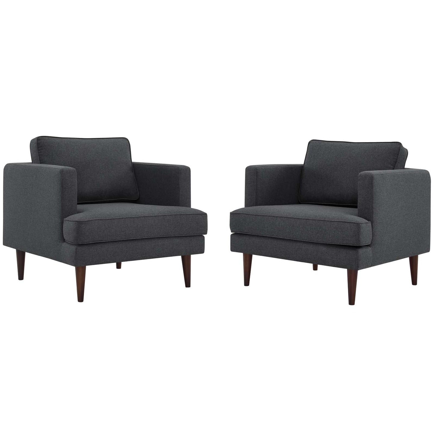 Agile Upholstered Fabric Armchair Set of 2