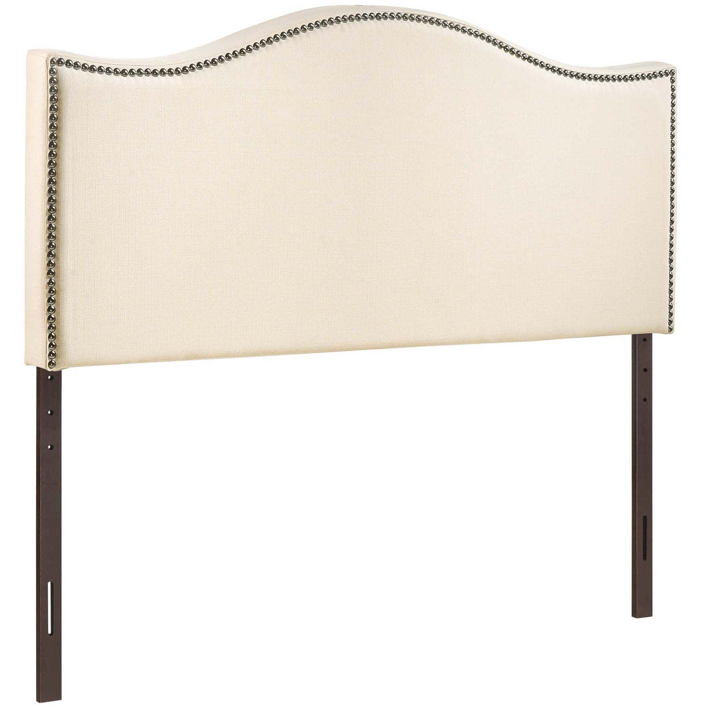 Curl Queen Nailhead Upholstered Headboard