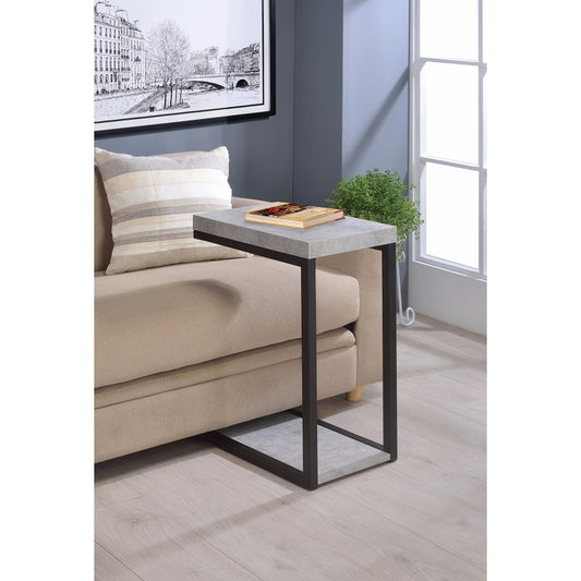 Accent Table Cement and Black