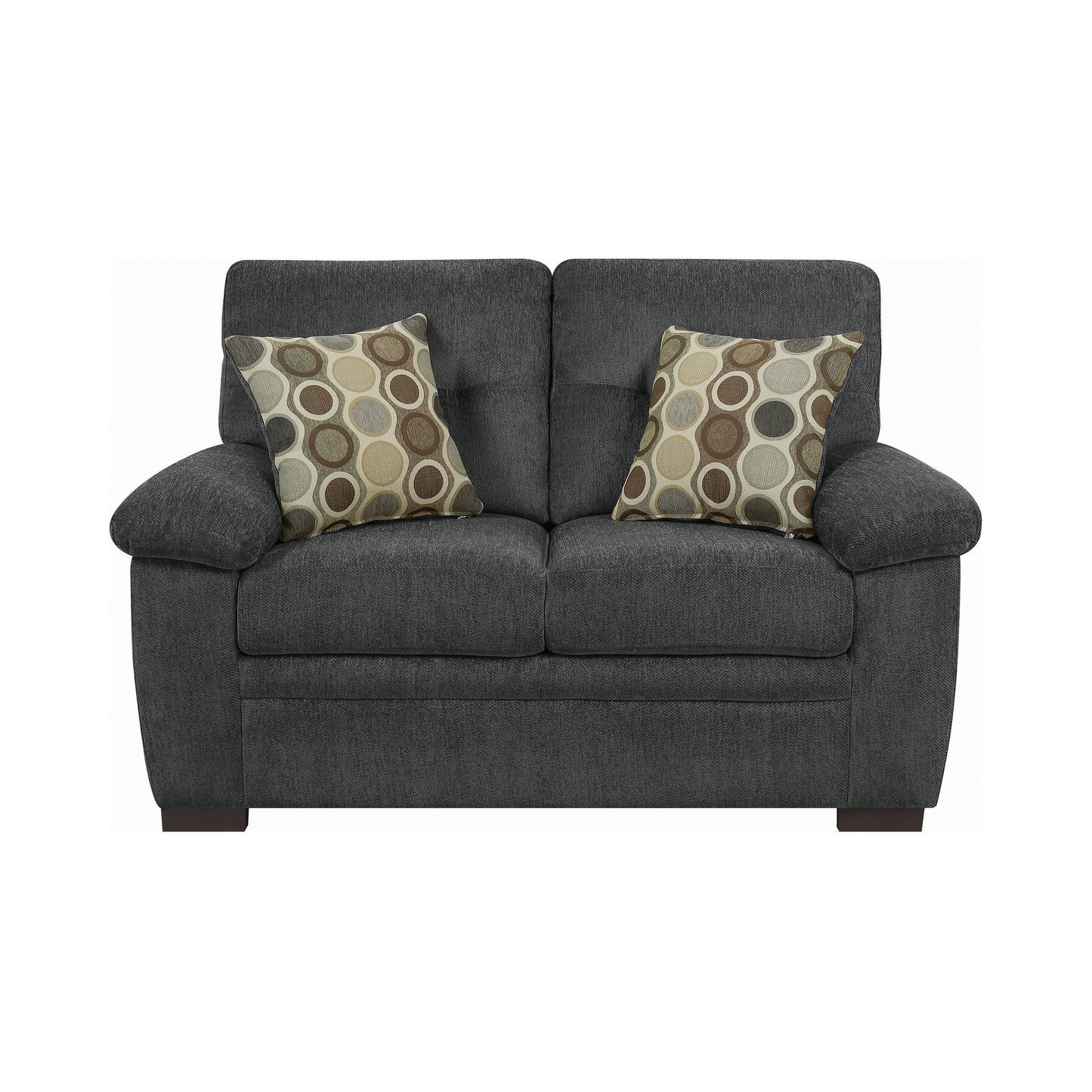 Fairbairn Upholstered Loveseat Charcoal