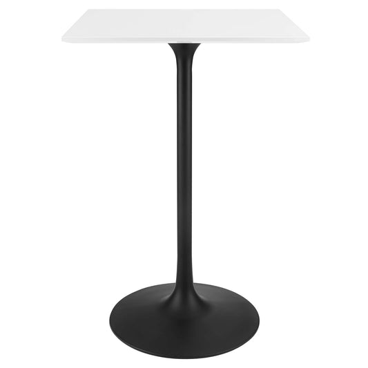 Lippa 28" Square Wood Top Bar Table