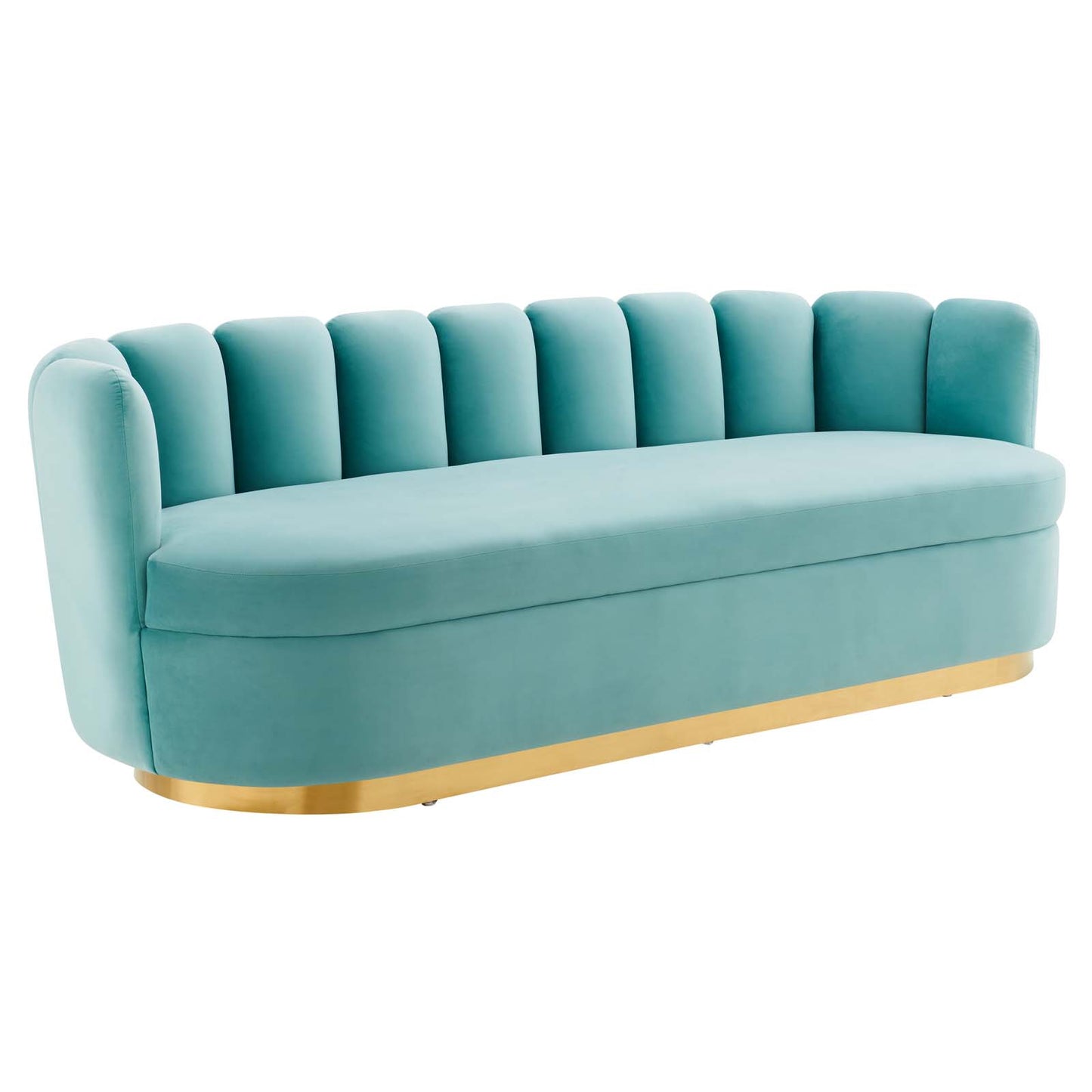 Victoria Channel Tufted Performance Velvet Sofa