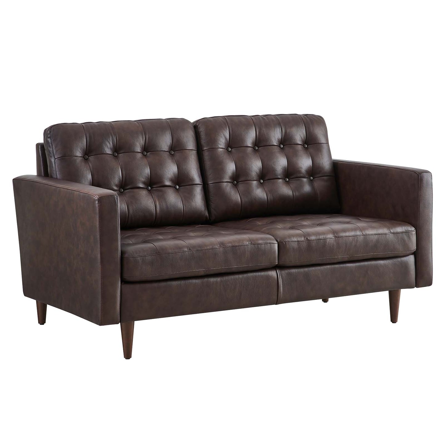 Exalt Tufted Vegan Leather Loveseat