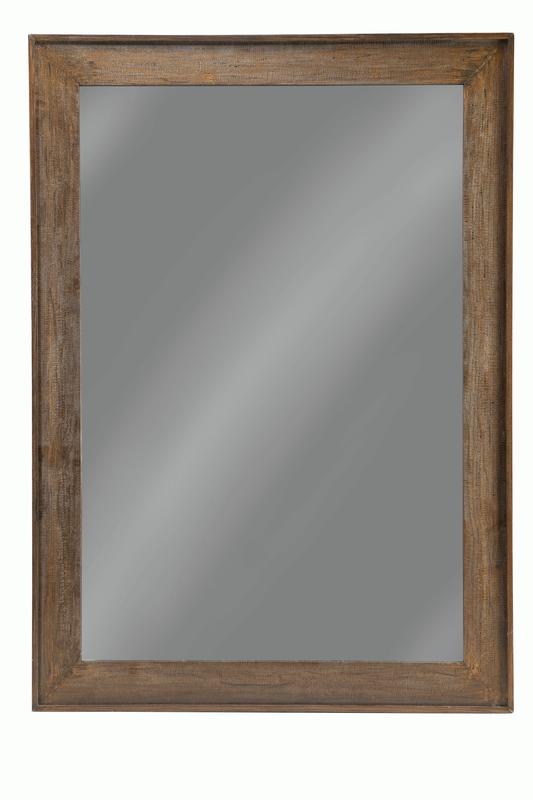 Rectangle Floor Mirror Distressed Brown