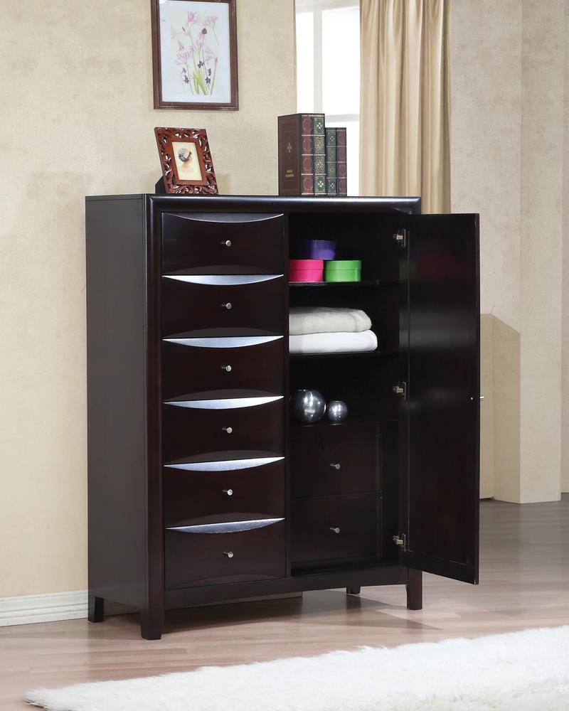 Phoenix 6-drawer Man's Chest Deep Cappuccino